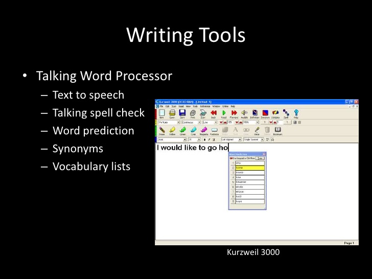 Talking Word Processor Software